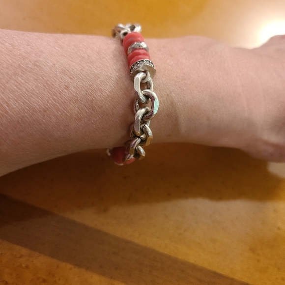 Fossil Hammered Chain & Bead bracelet - Picture 4 of 4